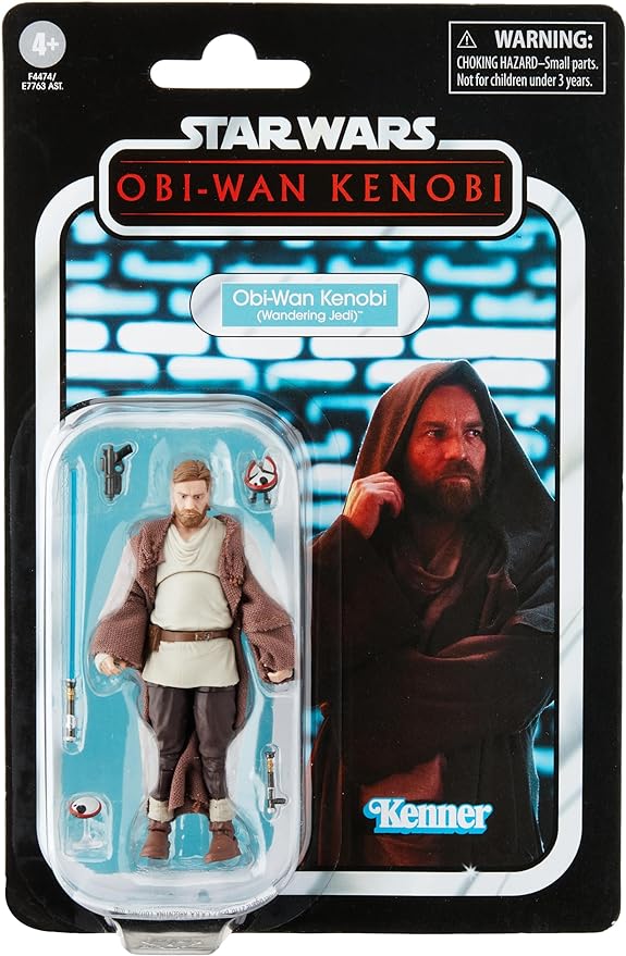 STAR WARS The Vintage Collection OBI-Wan Kenobi (Wandering Jedi) Toy, 3.75-Inch-Scale Figure, Kids Ages 4 and Up, Multicolored, F4474