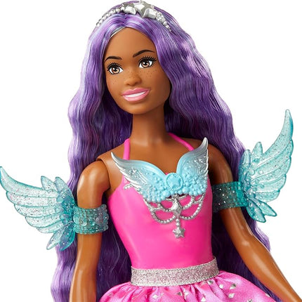 Barbie Doll with 2 Fantasy Pets & Dress, “Brooklyn” Doll from a Touch of Magic, 7-inch Long Hair
