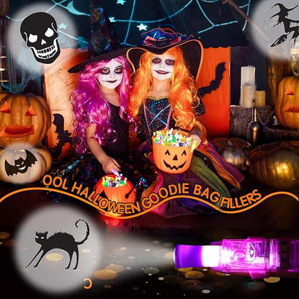 Halloween Party Favors for Kids, 36 Pcs LED Light Up Finger Lights Halloween Goodie Bag Fillers Treats Stuffers Glow in The Dark Toys Bulk for Halloween Party Gifts Trick or Treat Toy