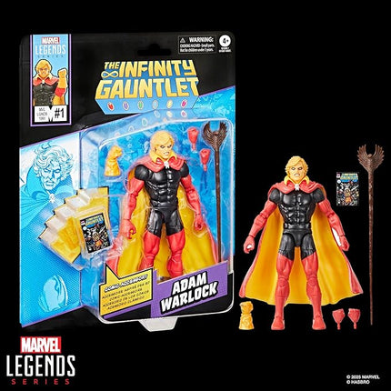 Marvel Legends Series Adam Warlock, Infinity Gauntlet Comics-Inspired Collectible 6-Inch Scale Action Figure with Character-Sized Comic Accessory