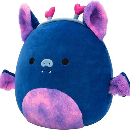 Squishmallows Original 14in Milan The Navy Blue Fruit Bat with Heart Headband – Official Jazwares Plush (Large)
