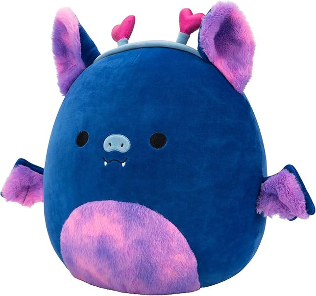 Squishmallows Original 14in Milan The Navy Blue Fruit Bat with Heart Headband – Official Jazwares Plush (Large)