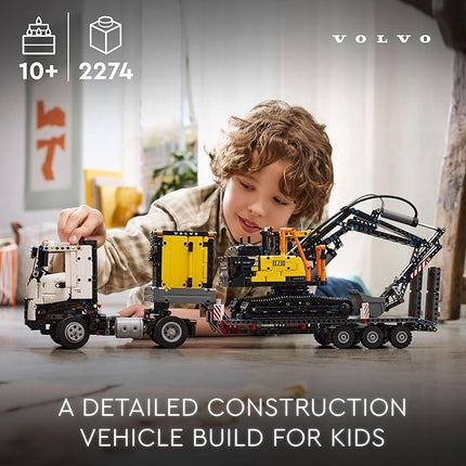 LEGO Technic Volvo FMX Truck & EC230 Electric Excavator Building Toy, Volvo Truck Toy with 2 Model Vehicles, Great Gift for Boys and Girls Ages 10 and Up Who Love Heavy Duty Construction Models, 42175
