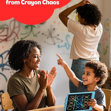 TEKFUN LCD Writing Tablet Doodle Board, 10inch Colorful Drawing Tablet Writing Pad, Kids Travel Essentials, Toddler Toys for 3 4 5 6 7 8 Year Old Girls Boys (Blue)