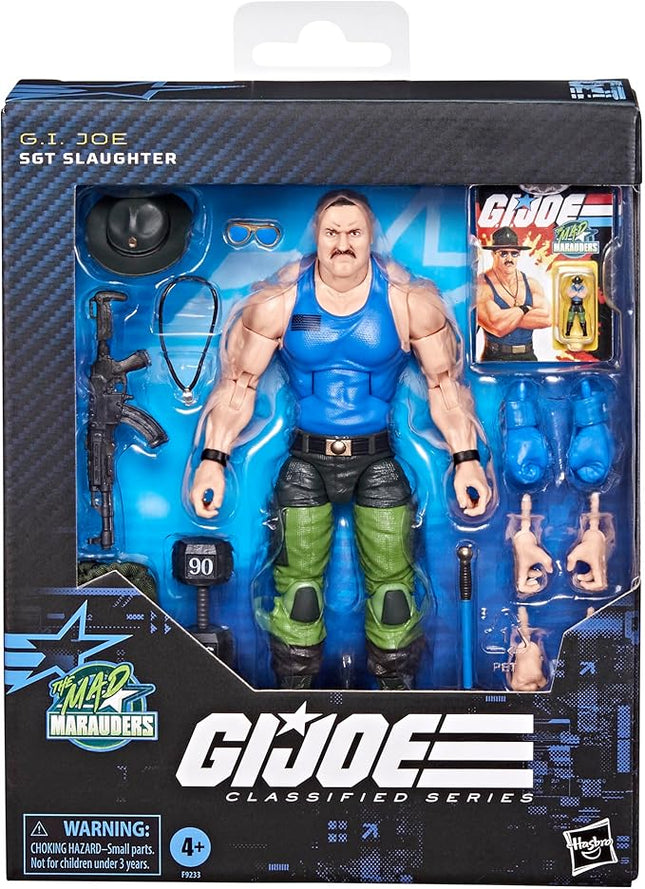 G.I. Joe Classified Series #129, Mad Marauders SGT Slaughter, Collectible 6 Inch Action Figure with 18 Accessories