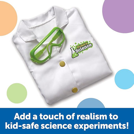 Learning Resources Primary Science Lab Gear - Kids Lab Coat and Goggles, Pretend Play Scientist Gear and Career Costumes for Kids, Mad Scientist Costume, Toddler Dress-Up Set, STEM Play, Ages 3-6