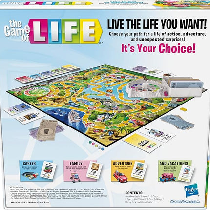Hasbro Gaming The Game of Life Board Game, Family Games for Kids Ages 8+, Includes 31 Careers, Family Board Games for 2-4 Players, (Amazon Exclusive)