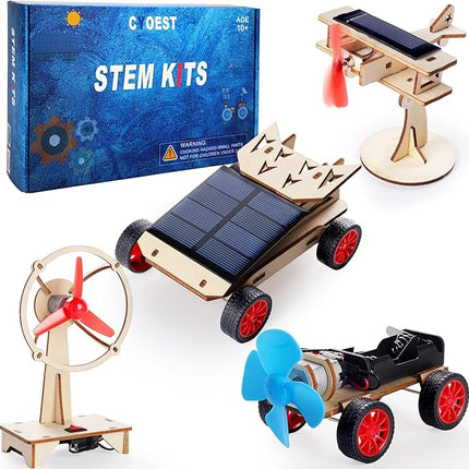 STEM Kits for Kids Age 8-10-12-14, Science Kits for Kids Age 8-12, STEM Toys Gifts for Boys Age 8 9 10 12 13 14, Car Building Science Experiment Projects 9-12, Solar Power & Engineering Kit