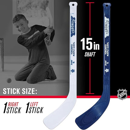 Franklin Sports NHL Mini Hockey Set - Kids Indoor Knee Hockey Goal, Ball, + 2 Stick Combo - Youth Team Indoor Toy Set - Official - Ages 3+