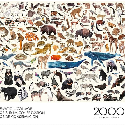 Buffalo Games - Kara Mohr - Conservation Collage - 2000 Piece Jigsaw Puzzle for Adults - Challenging Puzzle Perfect for Game Nights - Finished Size is 38.50 x 26.50