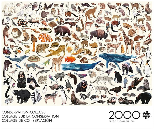 Buffalo Games - Kara Mohr - Conservation Collage - 2000 Piece Jigsaw Puzzle for Adults - Challenging Puzzle Perfect for Game Nights - Finished Size is 38.50 x 26.50