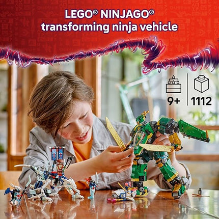 LEGO NINJAGO Lloyd's Jet Mech Building Toy - Model Building Kit for Boys & Girls, Ages 9+ - Transforming Playset for Kids W/ 5 Ninja Toy Minifigures - Dragons Rising Gift Idea for Birthdays - 71845