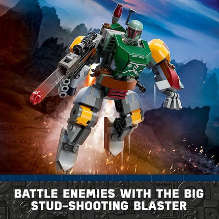 LEGO Star Wars Boba Fett Mech Buildable Star Wars Action Figure, Posable Mech Inspired by The Iconic Star Wars Bounty Hunter, Features a Buildable Shield, Stud Blaster and Jetpack, 75369