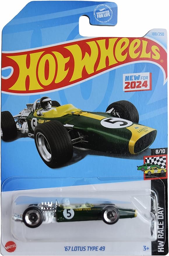 Hot Wheels '67 Lotus Type 49, HW Race Day 8/10 [Green] 188/250