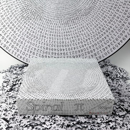 Bgraamiens Puzzle -π Day Puzzle The Mystical π Puzzle Hard Unique Round Numbers Puzzle for Adults (Spiral π)