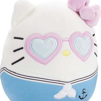 Squishmallows Original 8-Inch Hello Kitty Sailor - Official Jazwares Sanrio Plush - Collectible Soft Squishy Summer Stuffed Animal Toy - Add to Your Squad - Gift for Kids, Girls & Boys