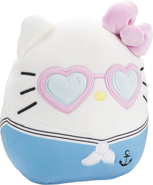 Squishmallows Original 8-Inch Hello Kitty Sailor - Official Jazwares Sanrio Plush - Collectible Soft Squishy Summer Stuffed Animal Toy - Add to Your Squad - Gift for Kids, Girls & Boys