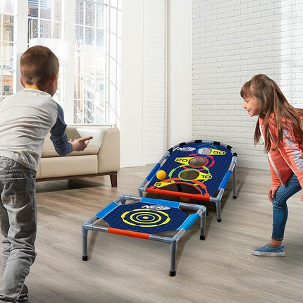NERF Kids Bounce N Score Target Toss Game Set - Foam Ball Bouncing Game for Kids Ages 6+ - (6) Foam Bouncy Balls and (1) Scoring Target Included