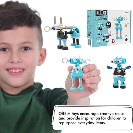 The Off Bits CareBit Build Your Own Robot Toy Construction Set, Educational Gift STEM Activities Learning Kit, Creative Build and Play Model Kit Steam Toys for 6 7 8 9 10+ Year Old Boys & Girls