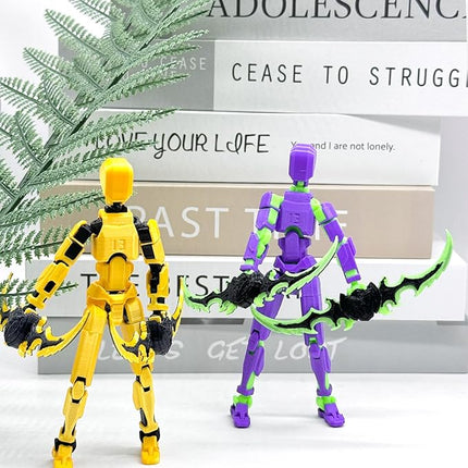 4 Packs (Assembly Completed) T13 Action Figure Set,Titan 13 Robot Movable Action Figure,3D Printed 13 Action Figure Articulated,Full Body Mechanical Doll,Christmas Birthday Gift for Kids Adult
