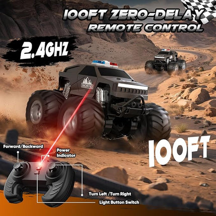 Remote Control Car for Boys 4-7, All Terrain Upright Walking Remote Control Truck, 1:24 Off-Road Pick-up RC Cars with 360°Spins, Light, Rechargeable RC Truck for Boys 8-12 Christmas Birthday Gift