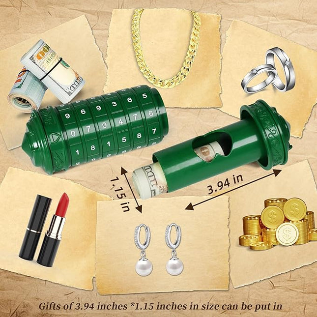 Da Vinci Code Numeric Cryptex Money Puzzle Box for Cash Gift, Jewelry Box with Hidden Compartment, Unique Puzzle Gift for Adults Brain Teaser Valentine’s Day Wedding & Anniversary Present