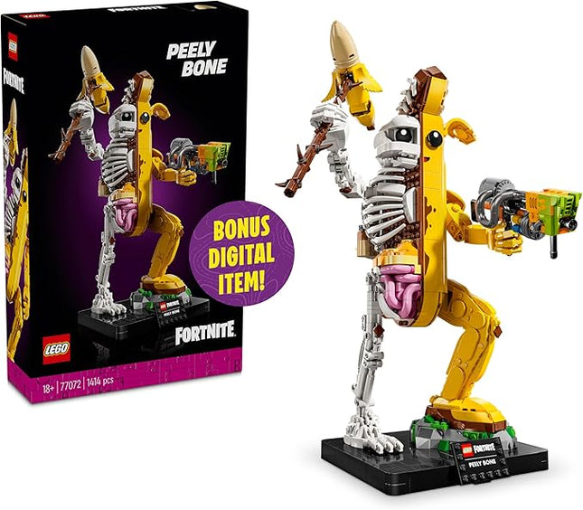 LEGO Fortnite Peely Bone - Collectible Fortnite DIY Kit for Adults, Ages 18+ - Building Set for Home Decor, Office or Bedroom - Gift Idea for Fans of Video Game - 77072