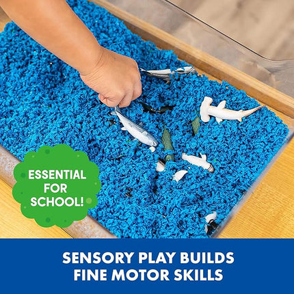 Educational Insights Pluffle 2-Pack Red & Blue - Sensory Bin Foam Set, No Mess Alternative to Sand Toys & Slime for Toddlers at Home or in the Classroom, Fun Sensory Table Filler, Kids Ages 3+