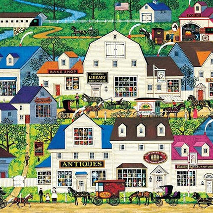 Buffalo Games - Charles Wysocki - Shops and Buggies - 1000 Piece Jigsaw Puzzle for Adults -Challenging Puzzle Perfect for Game Nights - Finished Size is 26.75 x 19.75