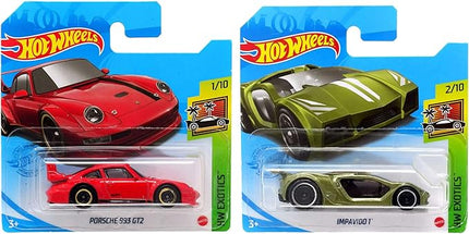 Hot Wheels 2021 Exotics Complete Set of 10 Diecast Vehicles 1/10 Thru 10/10 (Short Card Version)