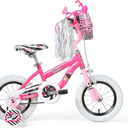 Dynacraft Barbie 12-18 Inch Girls BMX Bike for Age 3-9 Years - Fun and Stylish Design, Sturdy and Durable, Perfect for Kids Learning to Ride, Easy to Assemble, Ideal for Young Riders