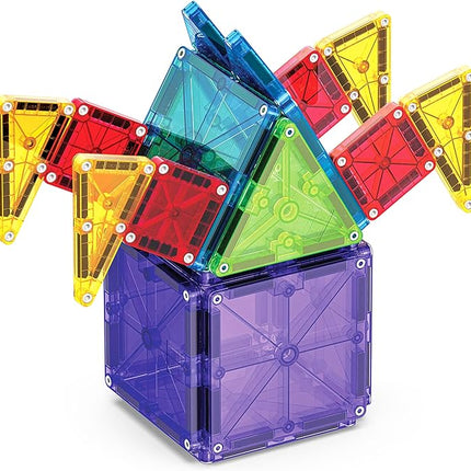 MAGNA-TILES® Combo 46-Piece Magnetic Construction Set, The Original Magnetic Building Brand