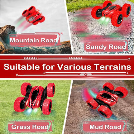 FREE TO FLY Rc Car Remote Control Toys: 4Wd Stunt Vehicle All Terrain Rechargeable Battery Race Cars for Kids Ages 4-8 Birthday for 6-8 8-12 Year Old Boy Girl