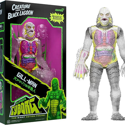 Super7 Super Cyborg Universal Monsters Creature from The Black Lagoon (Clear) - 11" Universal Monster Movies Action Figure Classic Movie Collectibles