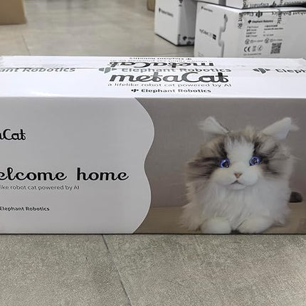ELEPHANT ROBOTICS metaCat Persian - Interactive Companion Pets Robot Cat with Voice Command/Heartbeat/Animation Interaction - Gifts for All Ages - Realistic & Lifelike, Type-C Charging