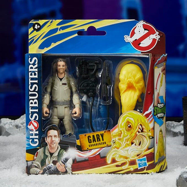 Ghostbusters Fright Features Gary Grooberson Action Figure with Ecto-Stretch Tech Pukey Ghost Toy Accessory, Toys for Kids Ages 4+
