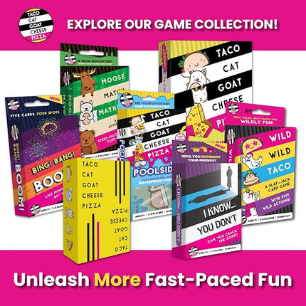 Taco Cat Goat Cheese Pizza Ridiculously Large Edition Wildly Entertaining Oversized Card Game for Family Game Night | Easy to Play 10 Min Rounds | for Kids, Teens, Adults, and Families | 2-8 Players