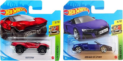 Hot Wheels 2021 Exotics Complete Set of 10 Diecast Vehicles 1/10 Thru 10/10 (Short Card Version)