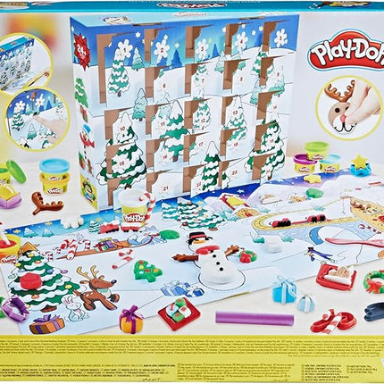 Play-Doh Advent Calendar Toy for Kids 3 Years and Up with Over 24 Surprise Accessories, Playmats, and 24 Cans, Assorted Colors, Non-Toxic