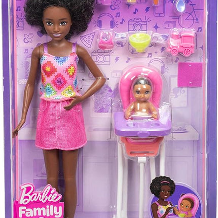 Barbie Skipper Babysitters, Inc. Playset with Brunette Doll, Brunette Toddler Doll, High Chair & 8 Accessories Including Food 2