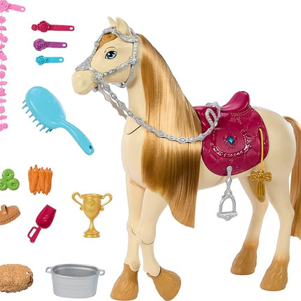 Barbie Horse with Sounds, Music & Accessories, Inspired The Great Horse Chase, Toy Moves, Dances & Blinks Eyes