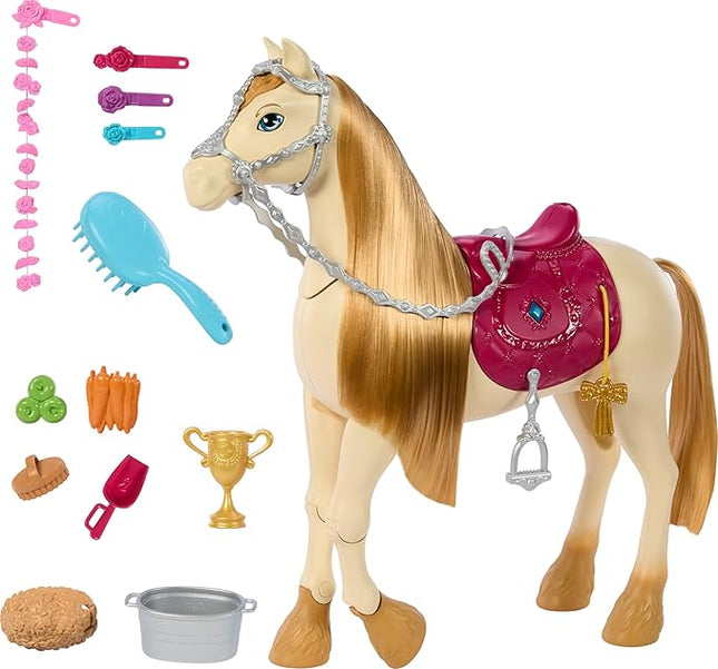Barbie Horse with Sounds, Music & Accessories, Inspired The Great Horse Chase, Toy Moves, Dances & Blinks Eyes