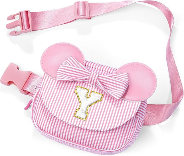 Teen Girl Gifts, Small Pink Belt Bag for Girls Initial Fanny Pack Crossbody Bags for Women 8 9 10 11 12 15 Year Old Girl Birthday Gift Ideas Wife Girlfriend Teacher Grandma Gifts (Pink Y)