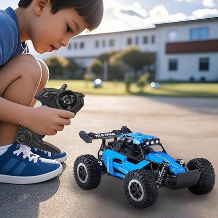 Remote Control Car RC Cars 1:16 All Terrain Monster Truck LED Headlights, Outdoor 2WD Off Road Hobby RC 2.4GHz High Speed, 20Km/h RC Car Toys Gift for Kids Boys 3 4 5-12 (Blue)