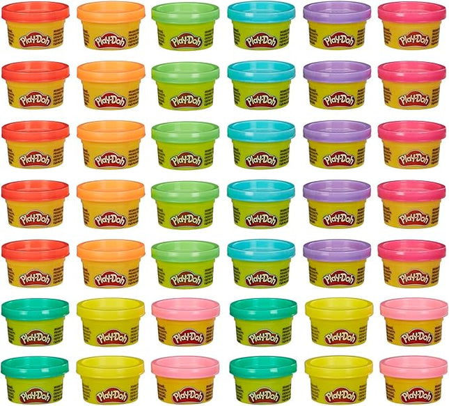Play Doh Bulk Handout 42-Pack of 1-Ounce Modeling Compound Cans, Back to School Gifts, Prizes, & Party Favors, Kids Arts & Crafts, Preschool Toys, Ages 2+ (Amazon Exclusive)