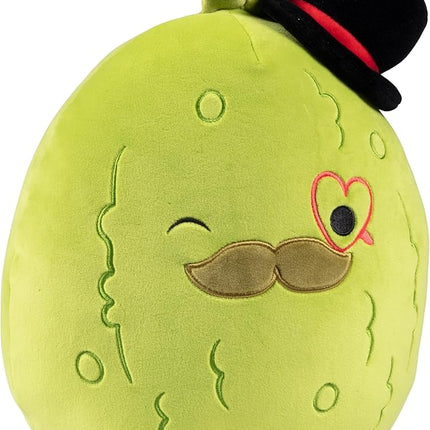 Squishmallows Original 10-Inch Charles The Fancy Pickle - Official Jazwares Plush - Collectible Soft Squishy Stuffed Animal Toy - Add to Your Squad - Gift for Kids, Girls & Boys