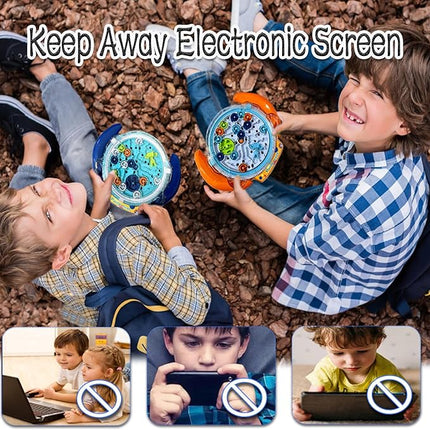 JRD&BS WINL The Ultimate Mind Puzzles for Ages 8-10 Challenge 3D Maze Game Brain Teaser Puzzles Toys for Children Teens and Adult Fun Travel Game for Kids Toys Labyrinth Game Marble Maze (Orange)