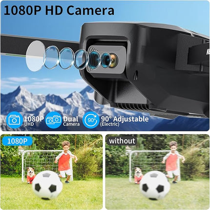 GPS Drones with Camera for Adults 1080P, 4.5"LCD Screen Control and Follow Me, 5GHz FPV Real-Time and GPS Auto Return, Up to 32G SD Card, RC Quadcopter drone Beginner, Long Flight Time Under 249g