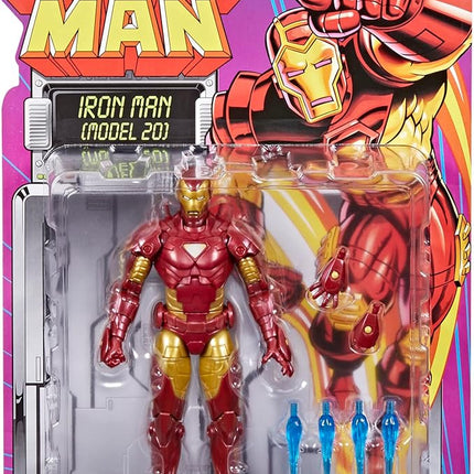 Marvel Legends Series Iron Man (Model 20), Iron Man Comics Collectible 6-Inch Action Figure, Retro-Inspired Blister Card