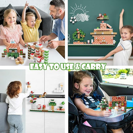 Magnetic Blocks Building Toys, Gifts for Kids Christmas 86Pcs Magnetic Building Blocks, Magnet Blocks Cubes STEM Construction Sensory Toys for Toddlers Kids 8+ Boys Girls